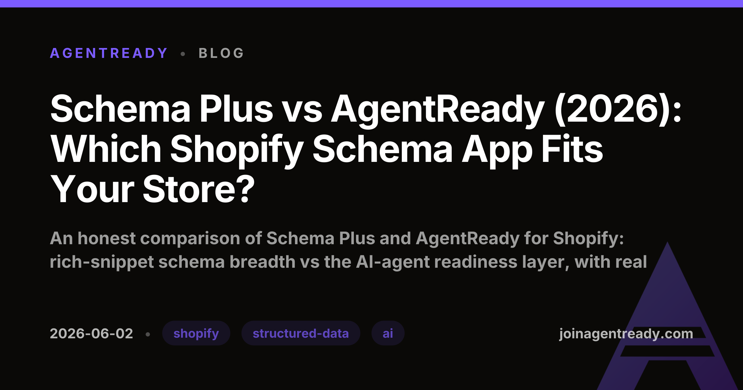 Schema Plus vs AgentReady (2026): Which Shopify Schema App Fits Your Store?
